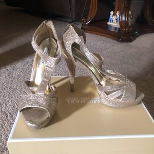 Rose Gold Glitter Heels